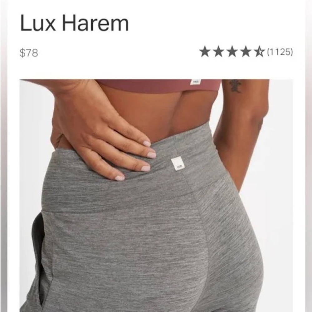 Vouri Gray Jogger Harem Sweatpants - Picture 6 of 7